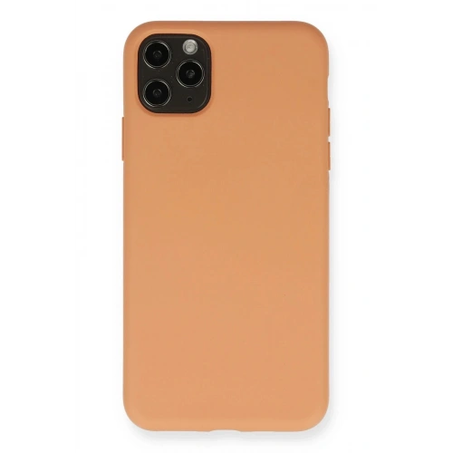 Durukar®  iPhone 11 Pro Max Kılıf Nano içi Kadife Silikon - Mat Turuncu