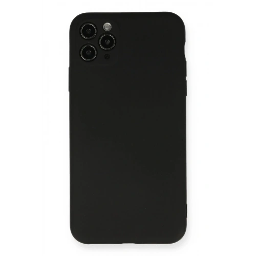 Durukar®  iPhone 11 Pro Max Kılıf Nano içi Kadife Silikon - Siyah