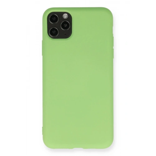 Durukar®  iPhone 11 Pro Max Kılıf Nano içi Kadife Silikon - Yeşil