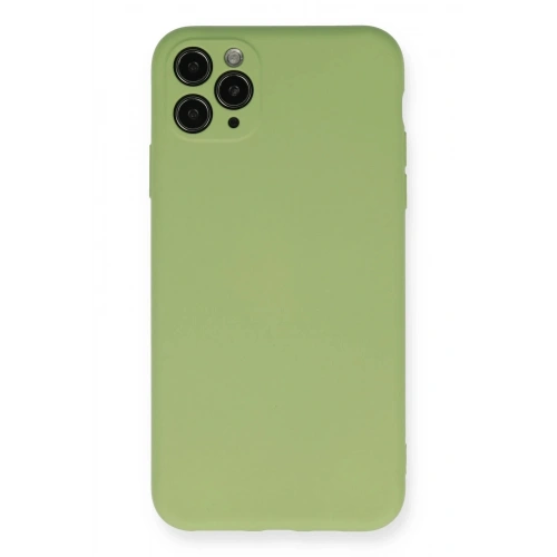 Durukar®  iPhone 11 Pro Max Kılıf Nano içi Kadife Silikon- Yeşil