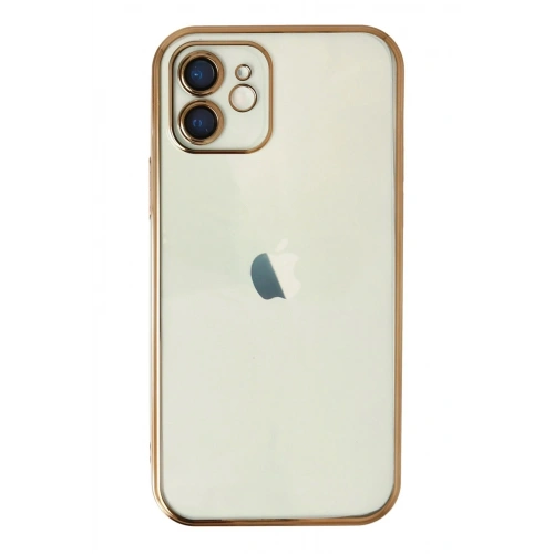 Durukar®  iPhone 12 Kılıf  Lensli Silikon - Gold
