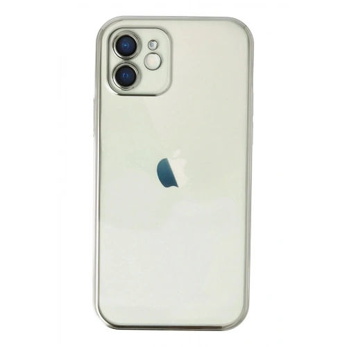 Durukar®  iPhone 12 Kılıf  Lensli Silikon - Gümüş