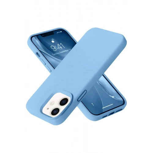 Durukar®  iPhone 12 Kılıf Nano içi Kadife Silikon - Mavi