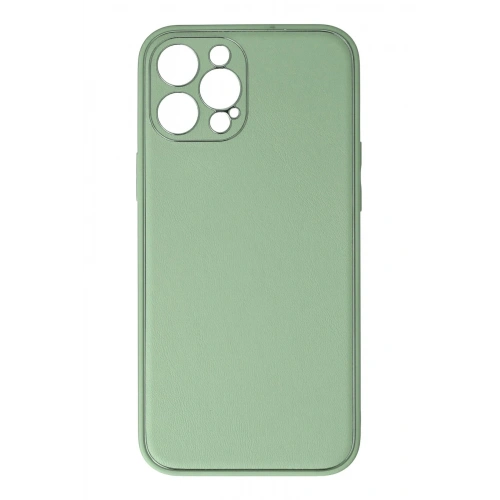 Durukar®  iPhone 12 Pro Kılıf Coco Deri Silikon Kapak - Açık Yeşil