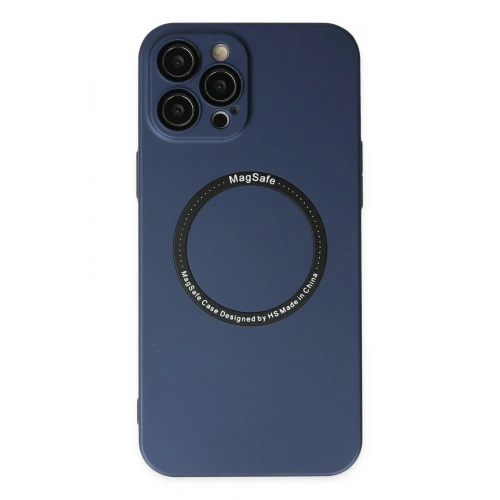 Durukar®  iPhone 12 Pro Kılıf Jack Magneticsafe Lens Silikon - Lacivert