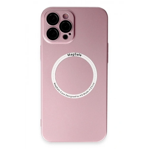 Durukar®  iPhone 12 Pro Kılıf Jack Magneticsafe Lens Silikon - Rose Gold