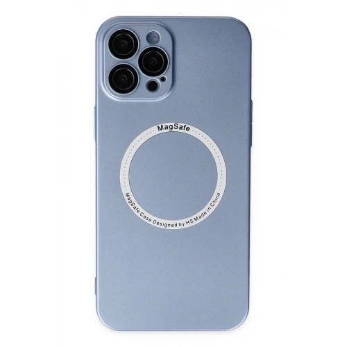 Durukar®  iPhone 12 Pro Kılıf Jack Magneticsafe Lens Silikon - Sierra Blue