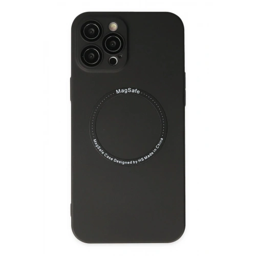 Durukar®  iPhone 12 Pro Kılıf Jack Magneticsafe Lens Silikon - Siyah