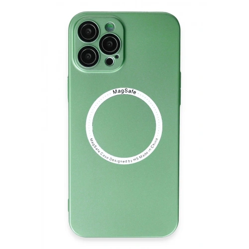 Durukar®  iPhone 12 Pro Kılıf Jack Magneticsafe Lens Silikon - Yeşil