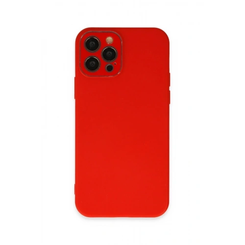 Durukar®  iPhone 12 Pro Max Kılıf Lansman Glass Kapak - Kırmızı