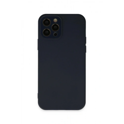 Durukar®  iPhone 12 Pro Max Kılıf Lansman Glass Kapak - Lacivert