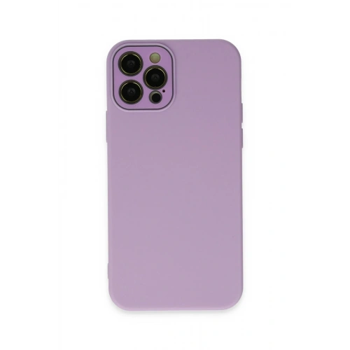 Durukar®  iPhone 12 Pro Max Kılıf Lansman Glass Kapak - Lila