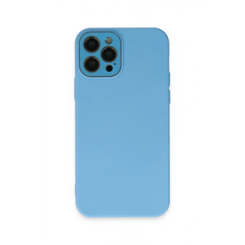 Durukar®  iPhone 12 Pro Max Kılıf Lansman Glass Kapak - Mavi