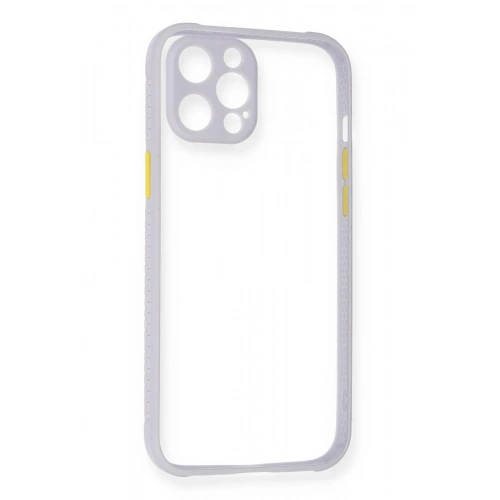 Durukar®  iPhone 12 Pro Max Kılıf Miami Şeffaf Silikon - Lila