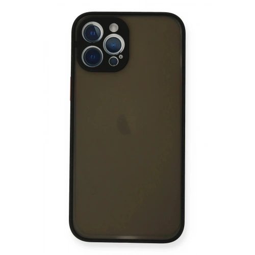Durukar®  iPhone 12 Pro Max Kılıf Montreal Silikon Kapak - Siyah