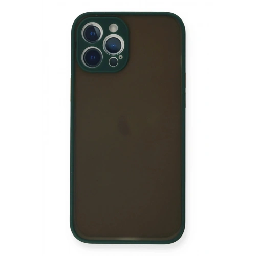Durukar®  iPhone 12 Pro Max Kılıf Montreal Silikon Kapak - Yeşil