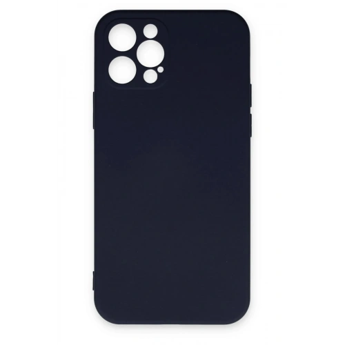 Durukar®  iPhone 12 Pro Max Kılıf Nano içi Kadife Silikon - Lacivert
