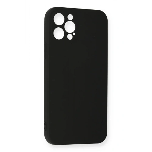 Durukar®  iPhone 12 Pro Max Kılıf Nano içi Kadife Silikon - Siyah