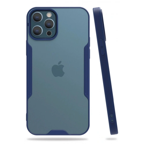 Durukar®  iPhone 12 Pro Max Kılıf Platin Silikon - Lacivert