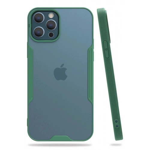 Durukar®  iPhone 12 Pro Max Kılıf Platin Silikon - Yeşil