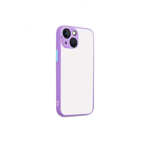 Durukar®  iPhone 13 Kılıf Montreal Silikon Kapak - Mor