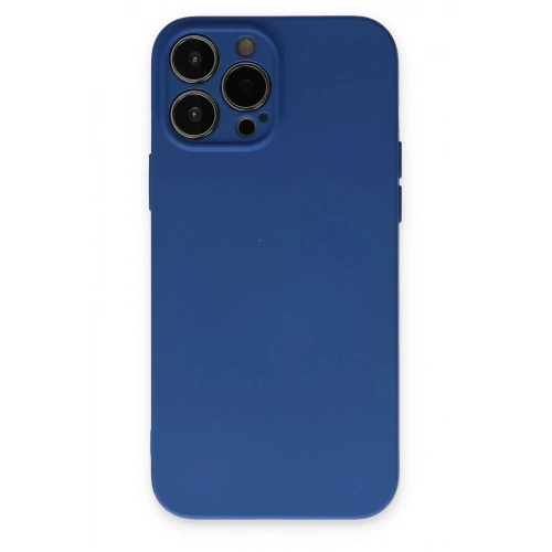 Durukar®  iPhone 13 Pro Kılıf Nano içi Kadife Silikon - Lacivert