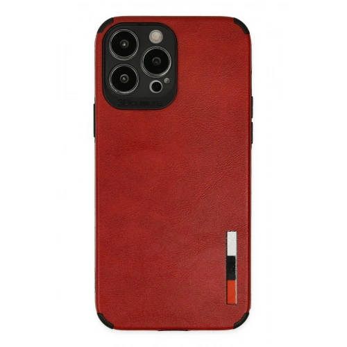 Durukar®  iPhone 13 Pro Max Kılıf Loop Deri Silikon - Kırmızı