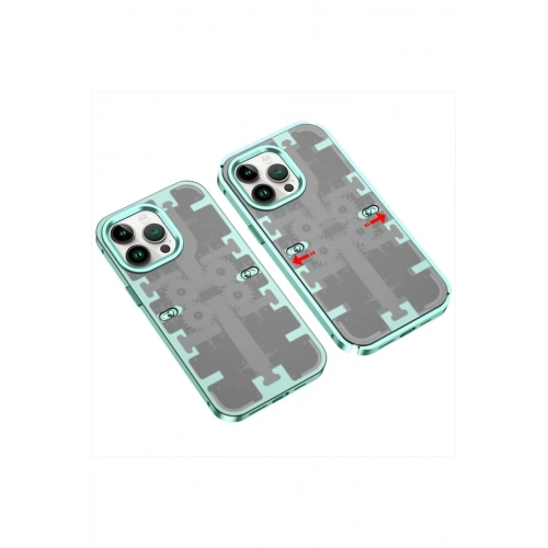 Durukar®  iPhone 13 Pro Max Kılıf Mekanik Bumper Kapak - Yeşil
