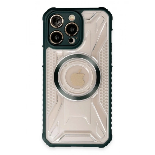 Durukar®   iPhone 13 Pro Max Kılıf Prag Magneticsafe Kapak - Koyu Yeşil