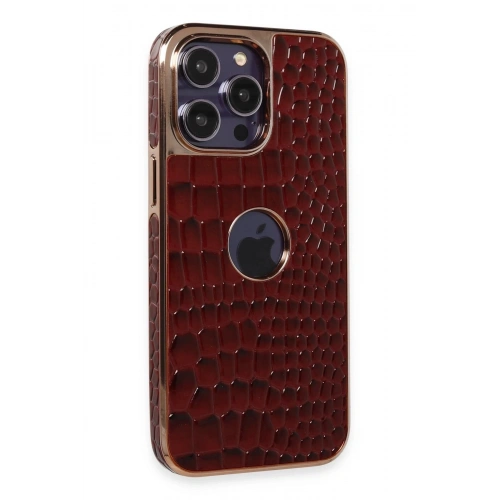Durukar®  iPhone 13 Pro Max Kılıf Snake Kapak - Bordo
