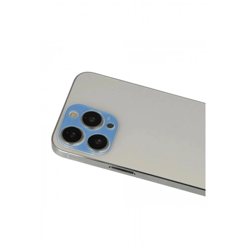 Durukar®  iPhone 13 Pro Max Rainbow Kamera Lens Koruma Cam - Mavi