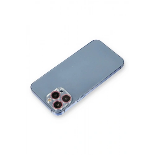 Durukar®  iPhone 13 Pro Shine Kamera Lens Koruma Cam - Pembe