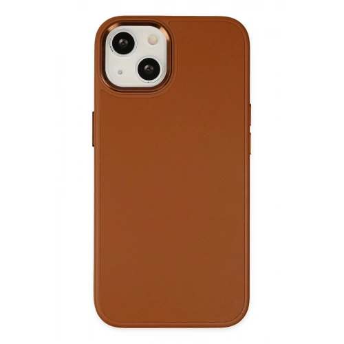 Durukar®  iPhone 14 Plus Kılıf Asya Deri Silikon - Kahverengi