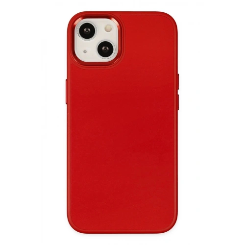 Durukar®  iPhone 14 Plus Kılıf Asya Deri Silikon - Kırmızı