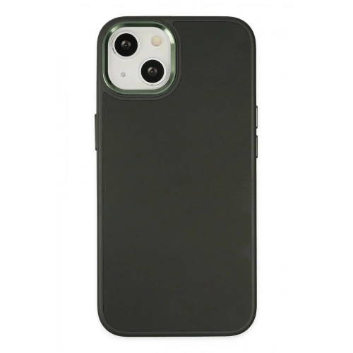 Durukar®  iPhone 14 Plus Kılıf Asya Deri Silikon - Koyu Yeşil