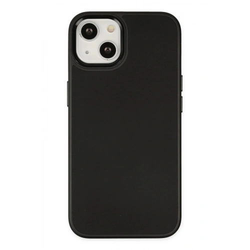 Durukar®  iPhone 14 Plus Kılıf Asya Deri Silikon - Siyah