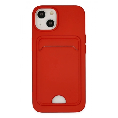 Durukar®  iPhone 14 Plus Kılıf Kelvin Kartvizitli Silikon - Kırmızı