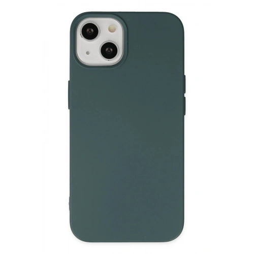 Durukar®  iPhone 14 Plus Kılıf Nano içi Kadife Silikon - Koyu Yeşil