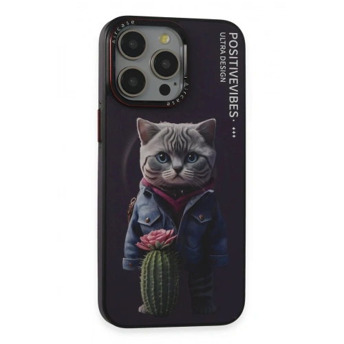 Durukar®  iPhone 14 Pro Fun Magsafe Kapak - Derin Mor