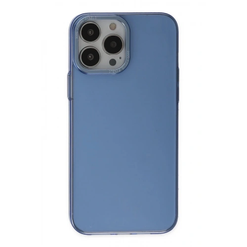 Durukar®  iPhone 14 Pro Kılıf Anka PC Sert Metal Kapak - Mavi