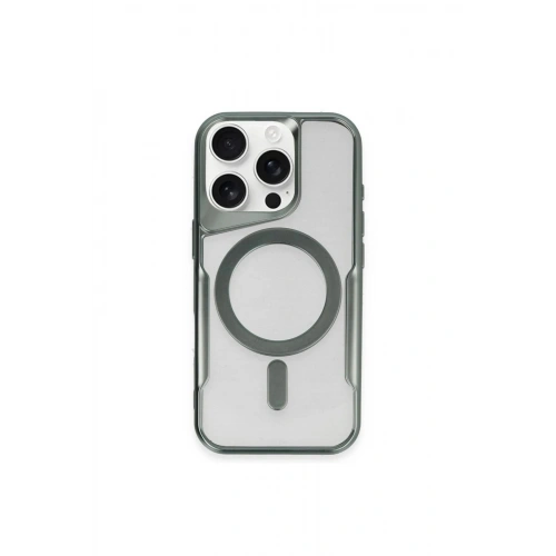 Durukar®  iPhone 14 Pro Kılıf Boyi Magsafe Silikon Kapak - Yeşil