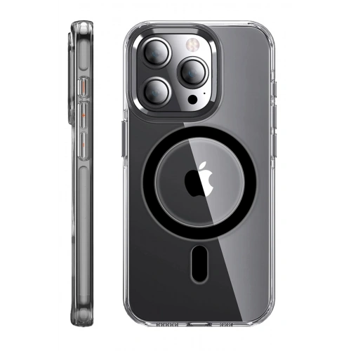 Durukar®  iPhone 14 Pro Kılıf Crystal Magsafe Kapak - Siyah
