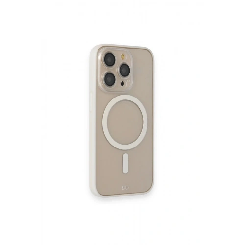 Durukar®  iPhone 14 Pro Kılıf Grand Magneticsafe Kapak - Beyaz
