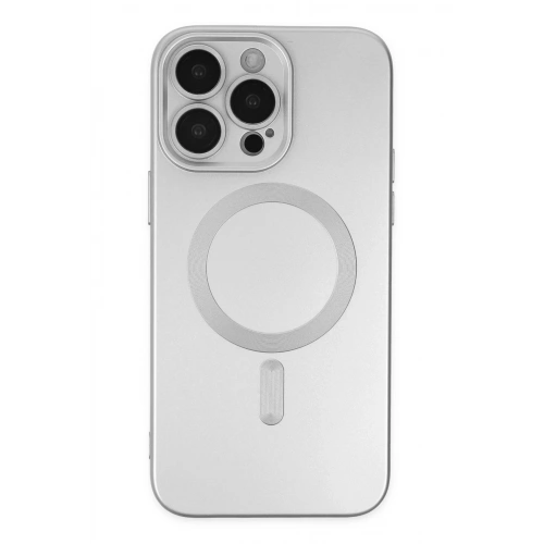Durukar®  iPhone 14 Pro Kılıf Moshi Lens Magneticsafe Silikon - Gümüş