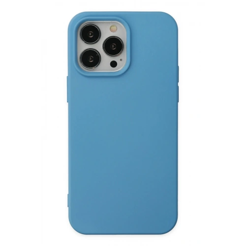 Durukar®  iPhone 14 Pro Kılıf Nano içi Kadife Silikon - Mavi