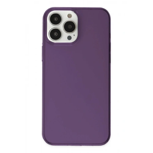 Durukar®  iPhone 14 Pro Kılıf Pc Sert Şeffaf Kapak - Mor