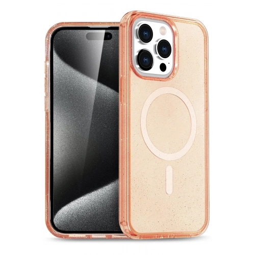 Durukar®  iPhone 14 Pro Kılıf Star Magsafe Kapak - Turuncu