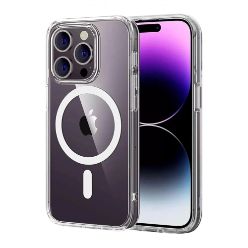 Durukar®   iPhone 14 Pro Max Combo Sert Şeffaf Magsafe Kapak - Şeffaf