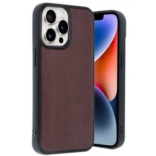 Durukar®  iPhone 14 Pro Max Kılıf Aras Deri Kapak - Bordo