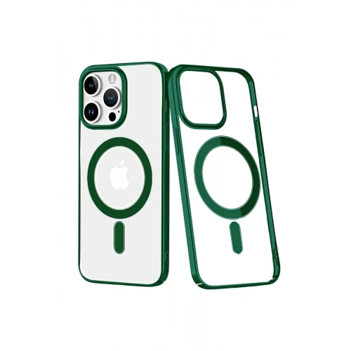 Durukar®  iPhone 14 Pro Max Kılıf Element Magneticsafe Sert Kapak - Köknar Yeşili